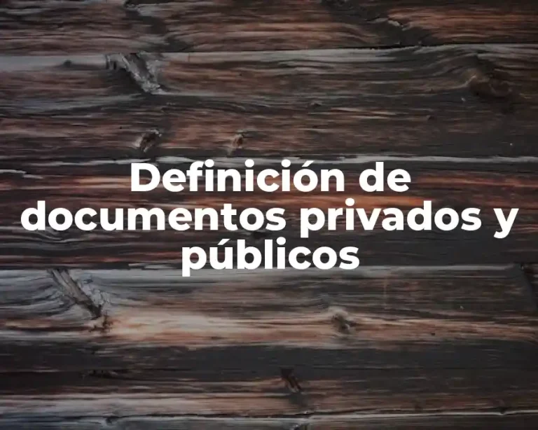 Definición de documentos privados y públicos