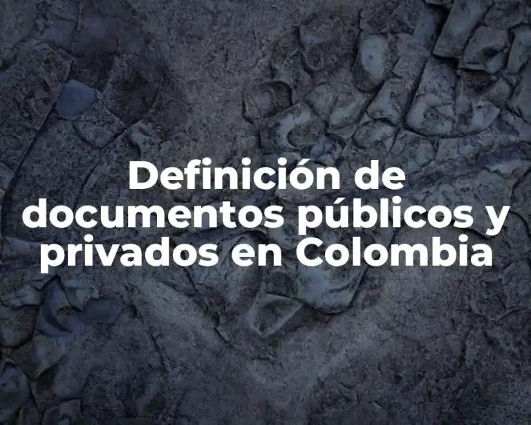 Definición de documentos públicos y privados en Colombia