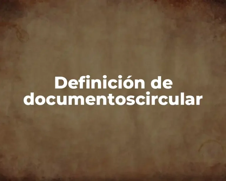 Definición de documentoscircular
