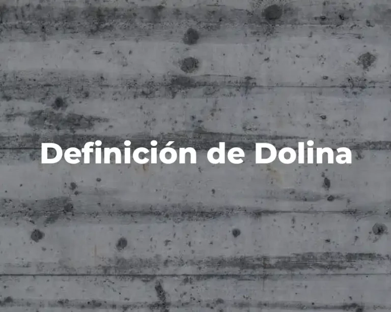 Definición de Dolina