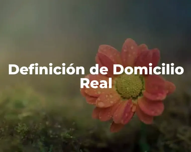 Definición de Domicilio Real