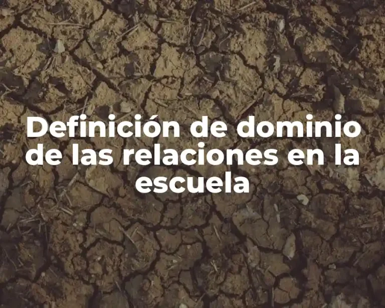 Definición de dominio de las relaciones en la escuela