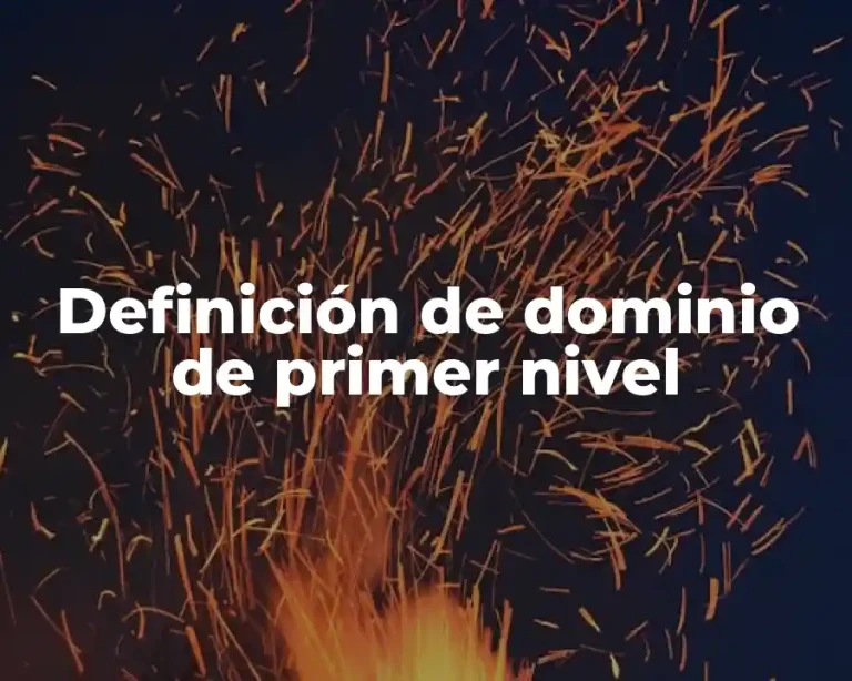 Definición de dominio de primer nivel