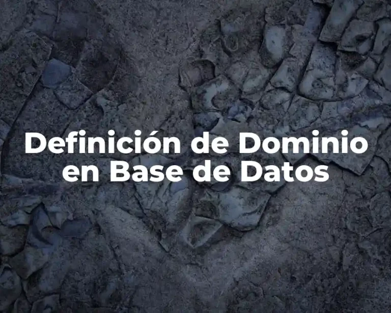 Definición de Dominio en Base de Datos
