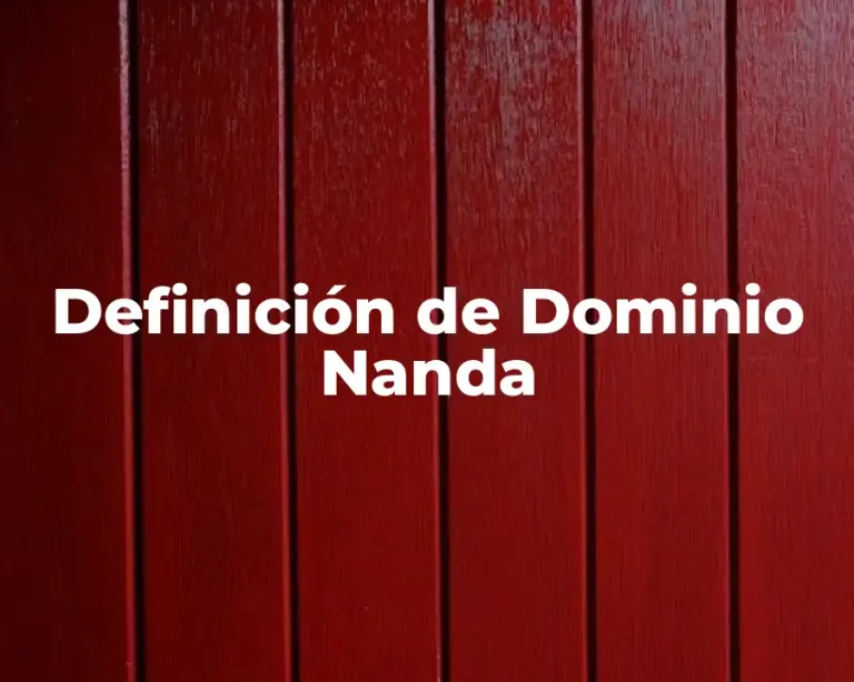 Definición de Dominio Nanda