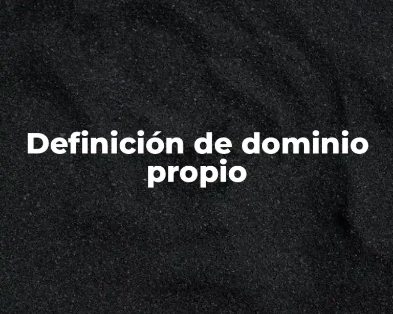 Definición de dominio propio