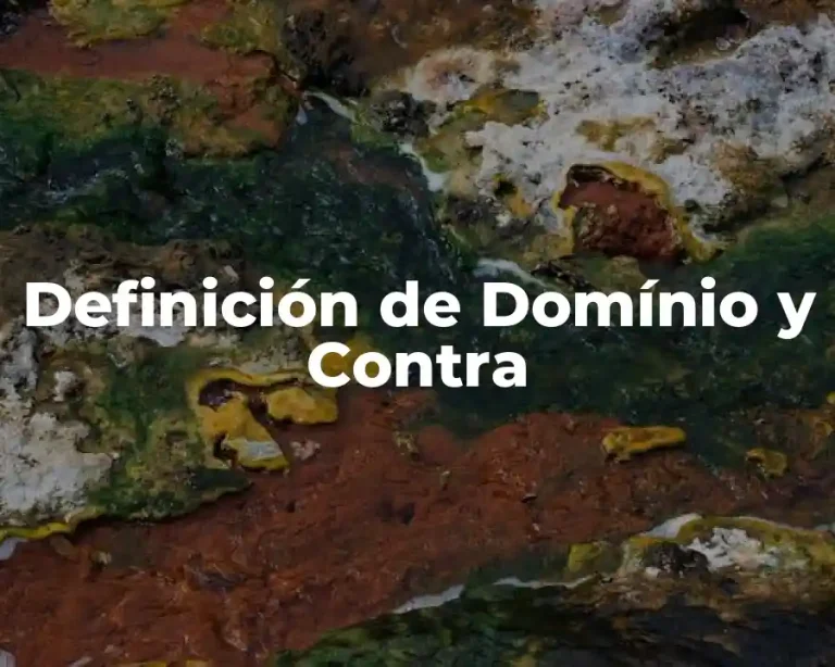 Definición de Domínio y Contra