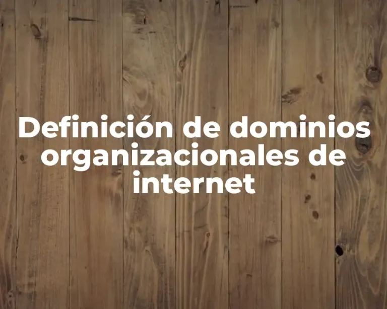 Definición de dominios organizacionales de internet
