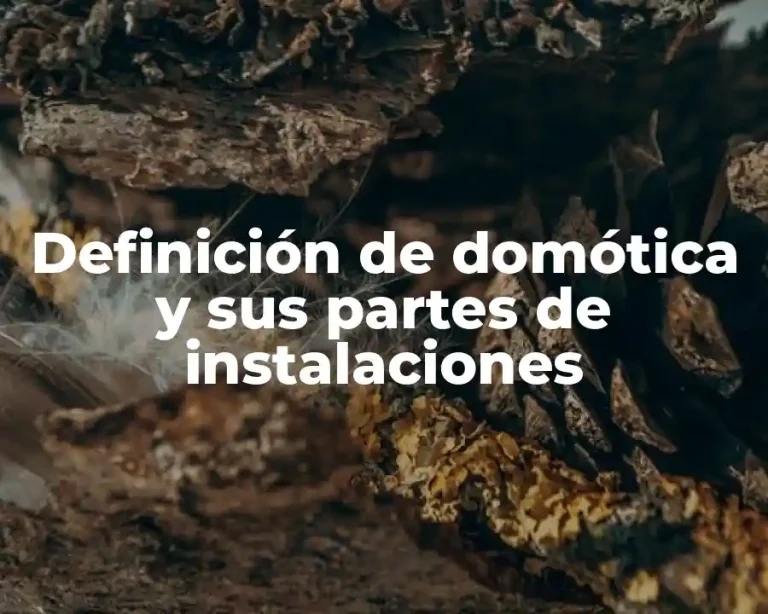 Definición de domótica y sus partes de instalaciones