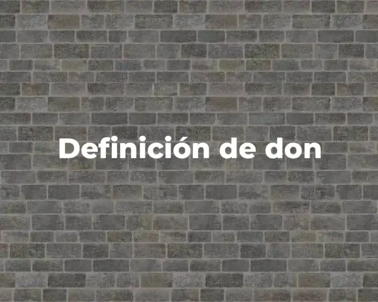 Definición de don