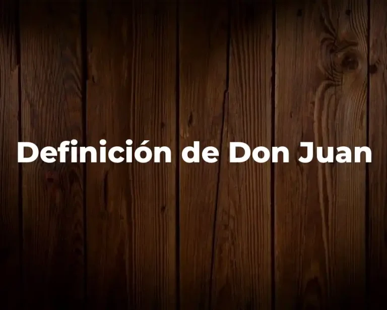 Definición de Don Juan