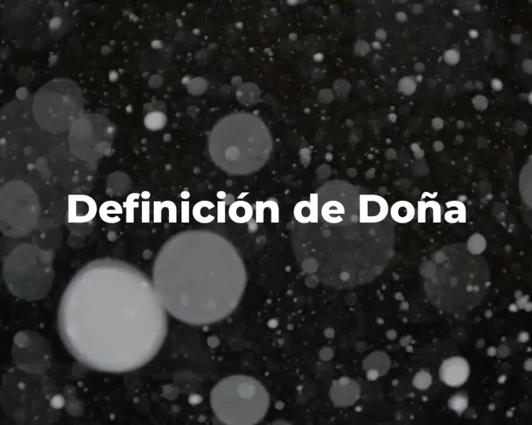 Definición de Doña