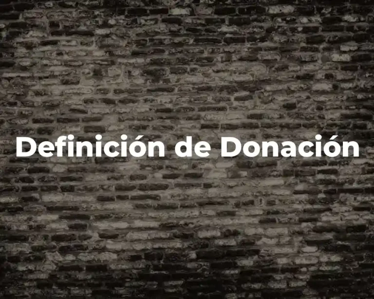 Definición de Donación