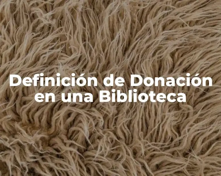 Definición de Donación en una Biblioteca