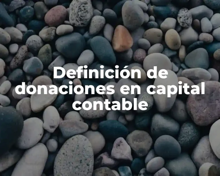 Definición de donaciones en capital contable