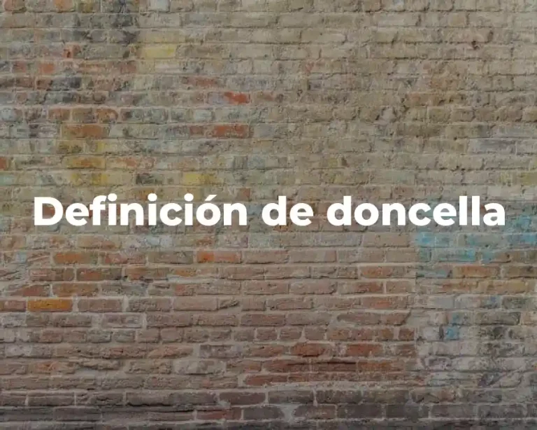 Definición de doncella