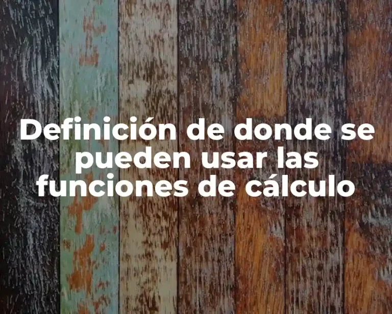 Definición de donde se pueden usar las funciones de cálculo