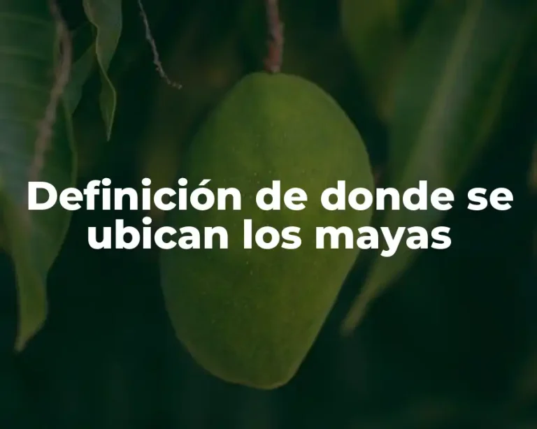 Definición de donde se ubican los mayas