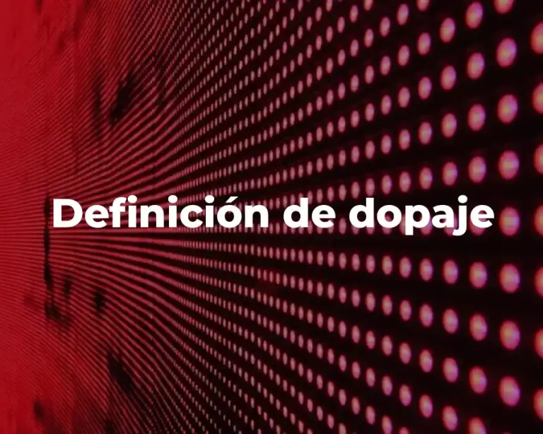 Definición de dopaje