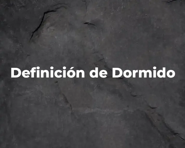 Definición de Dormido