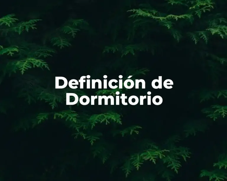 Definición de Dormitorio