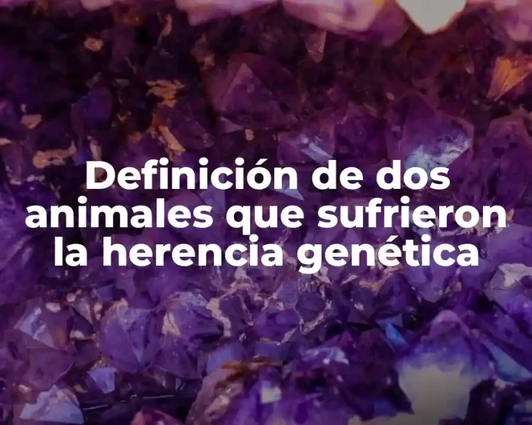 Definición de dos animales que sufrieron la herencia genética