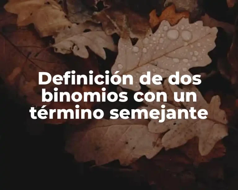 Definición de dos binomios con un término semejante
