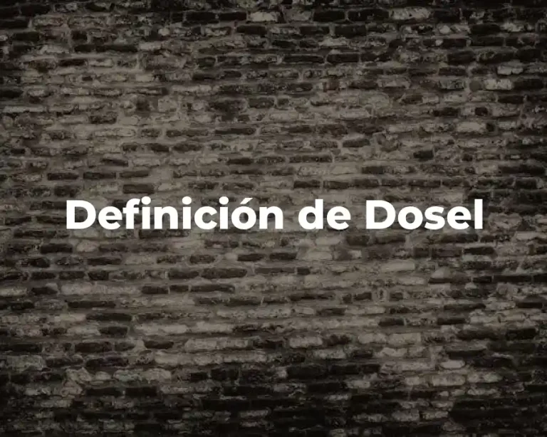Definición de Dosel