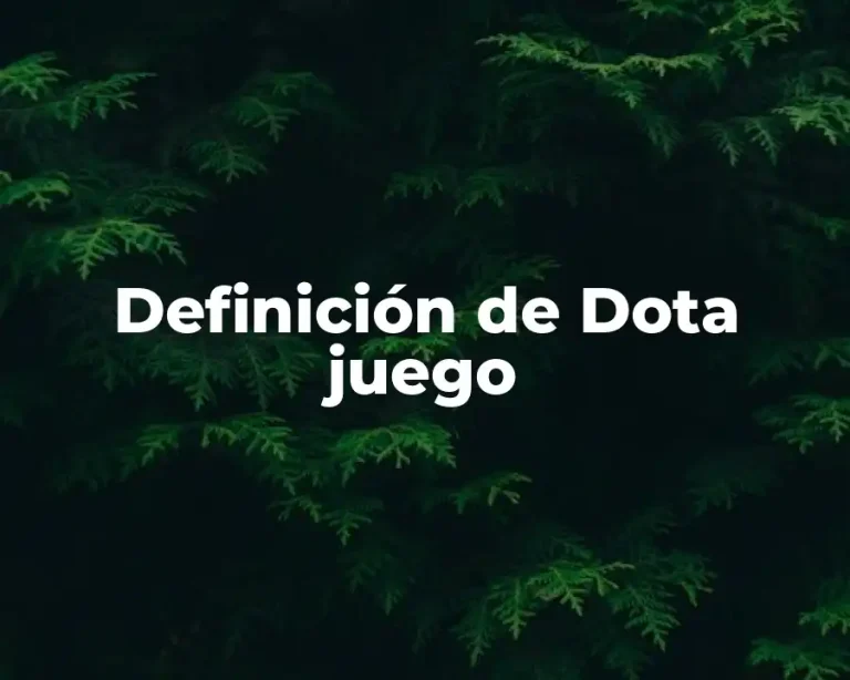 Definición de Dota juego