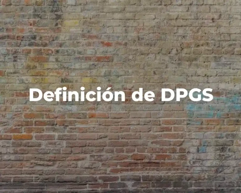 Definición de DPGS