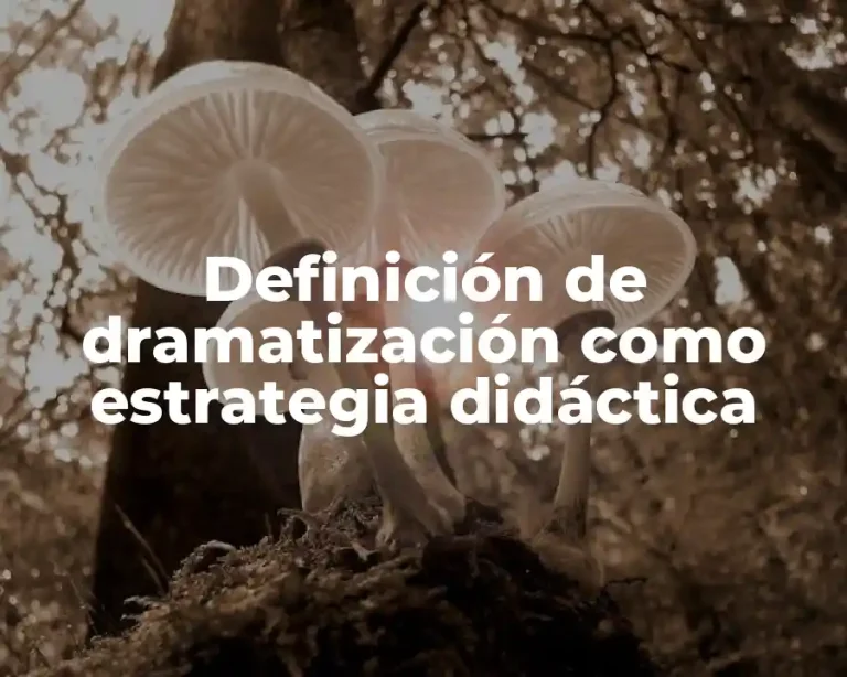 Definición de dramatización como estrategia didáctica