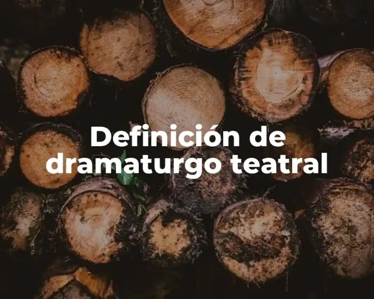 Definición de dramaturgo teatral