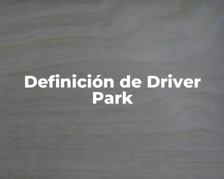 Definición de Driver Park
