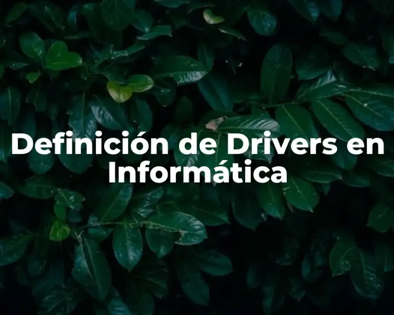 Definición de Drivers en Informática
