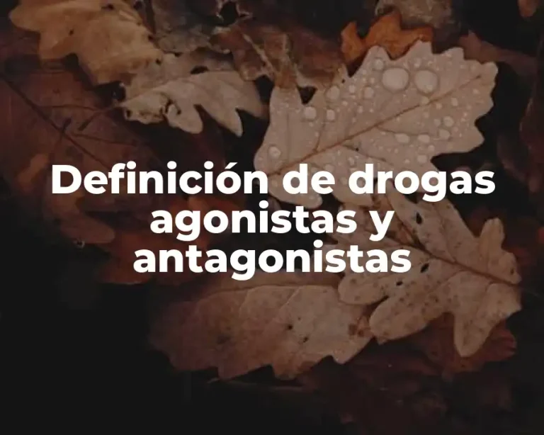 Definición de drogas agonistas y antagonistas