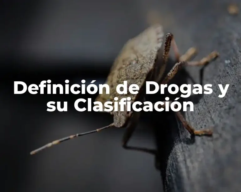 Definición de Drogas y su Clasificación
