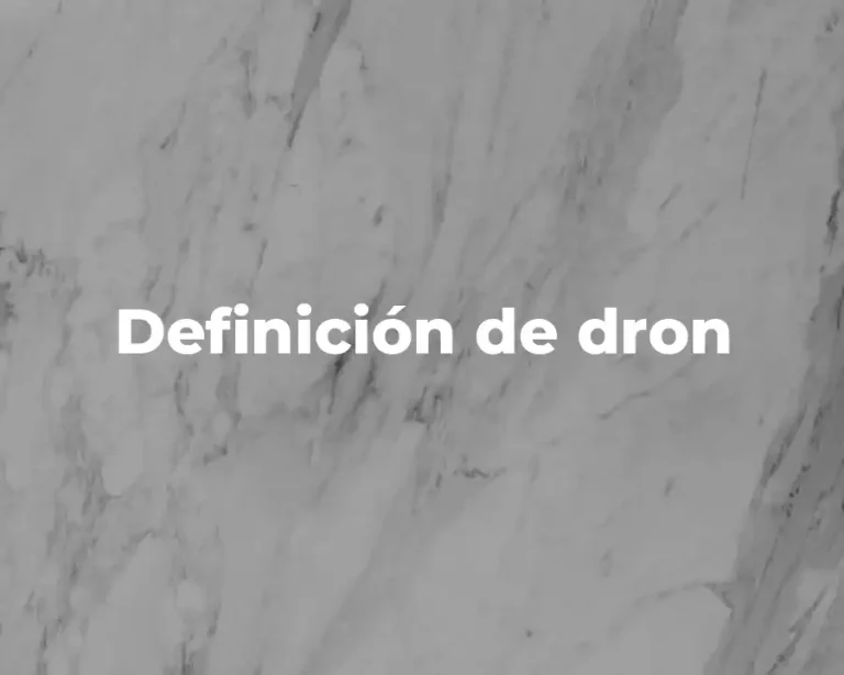 Definición de dron