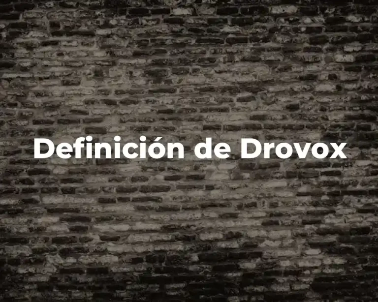 Definición de Drovox