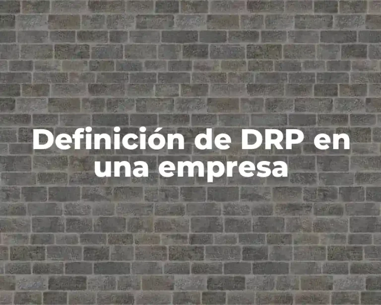 Definición de DRP en una empresa
