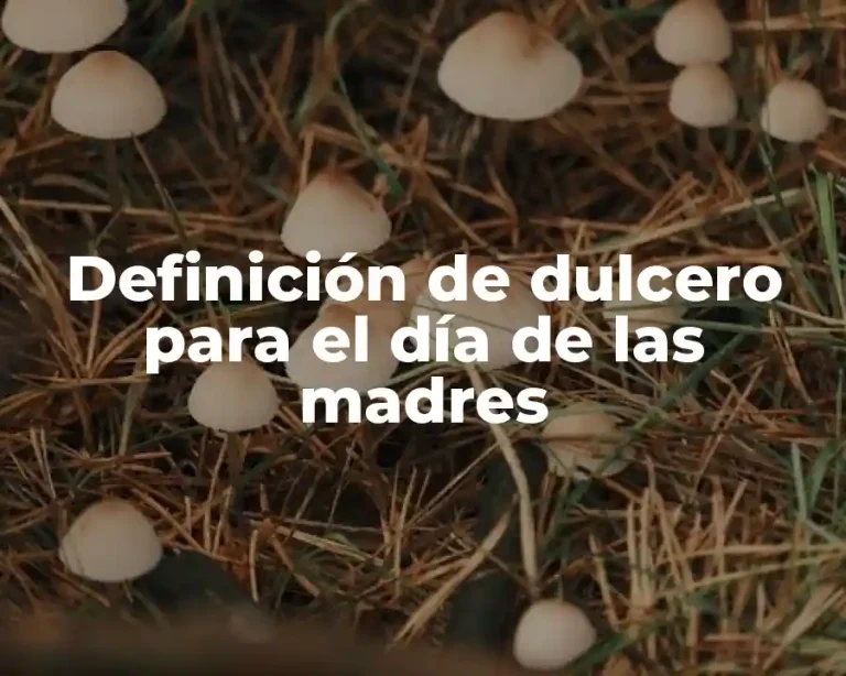 Definición de dulcero para el día de las madres