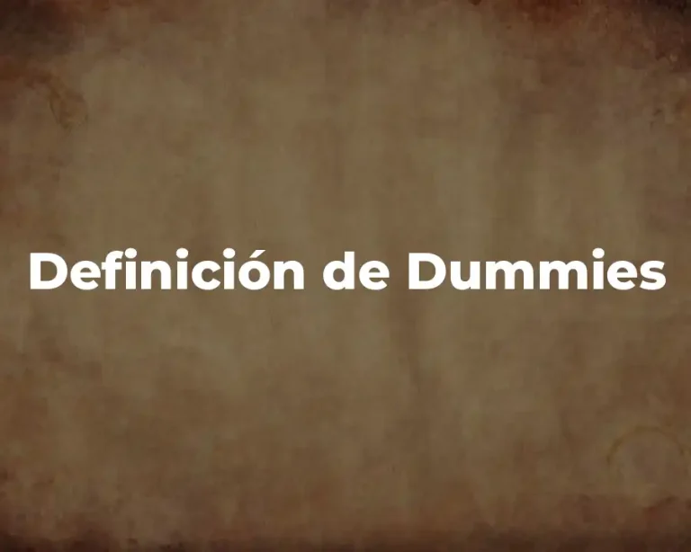 Definición de Dummies
