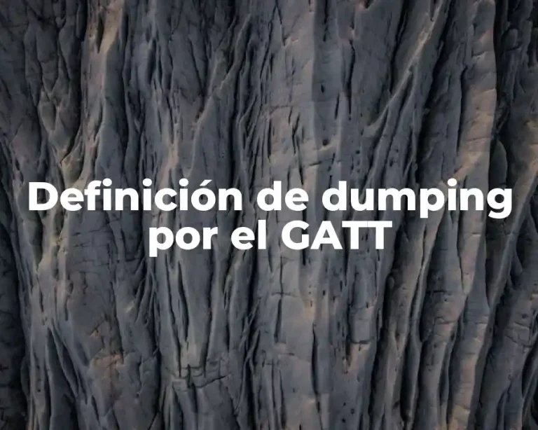 Definición de dumping por el GATT