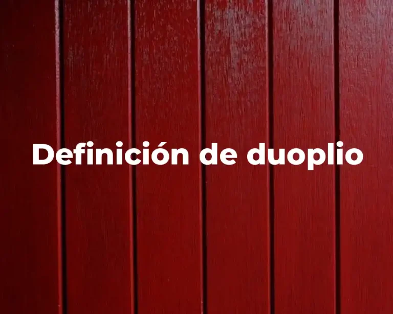 Definición de duoplio