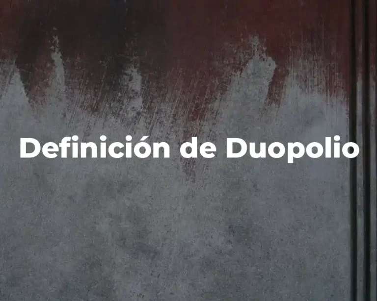 Definición de Duopolio
