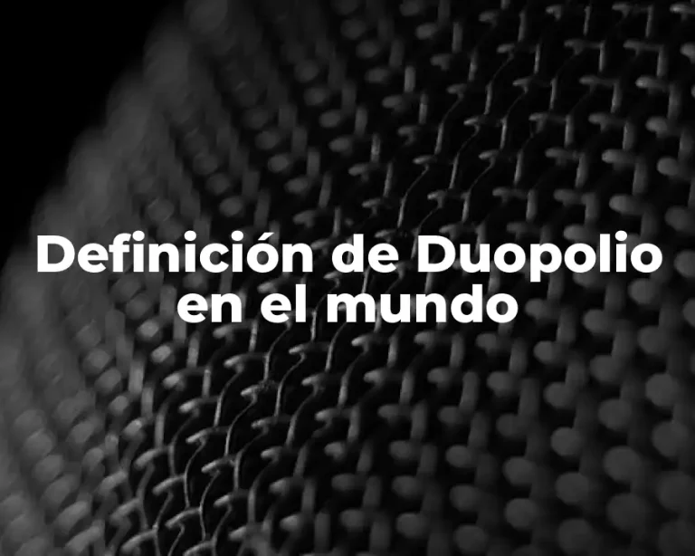 Definición de Duopolio en el mundo