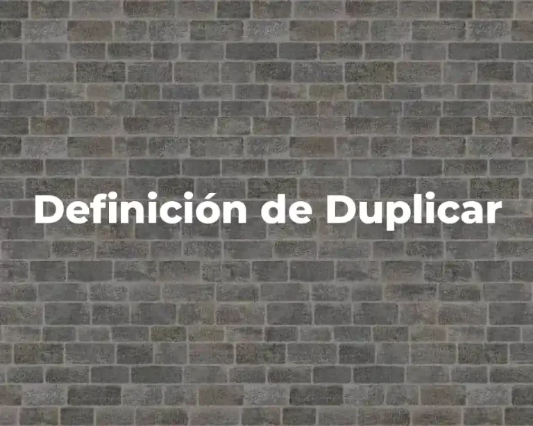 Definición de Duplicar