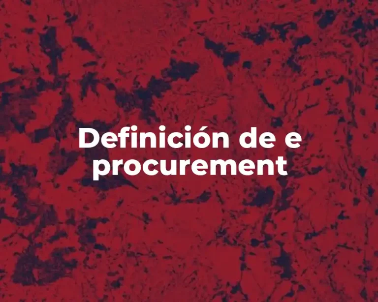 Definición de e procurement