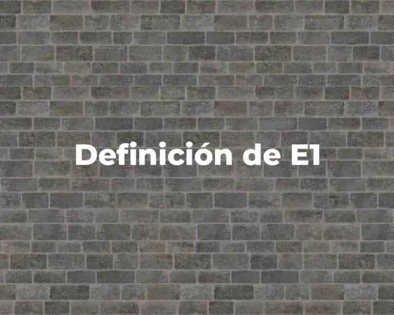 Definición de E1