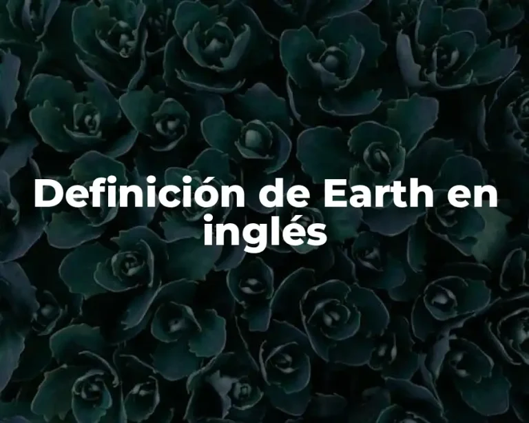 Definición de Earth en inglés