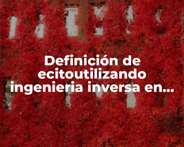 Definición de ecitoutilizando ingenieria inversa en base de datos